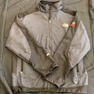 Grey and black Northface jacket XXL